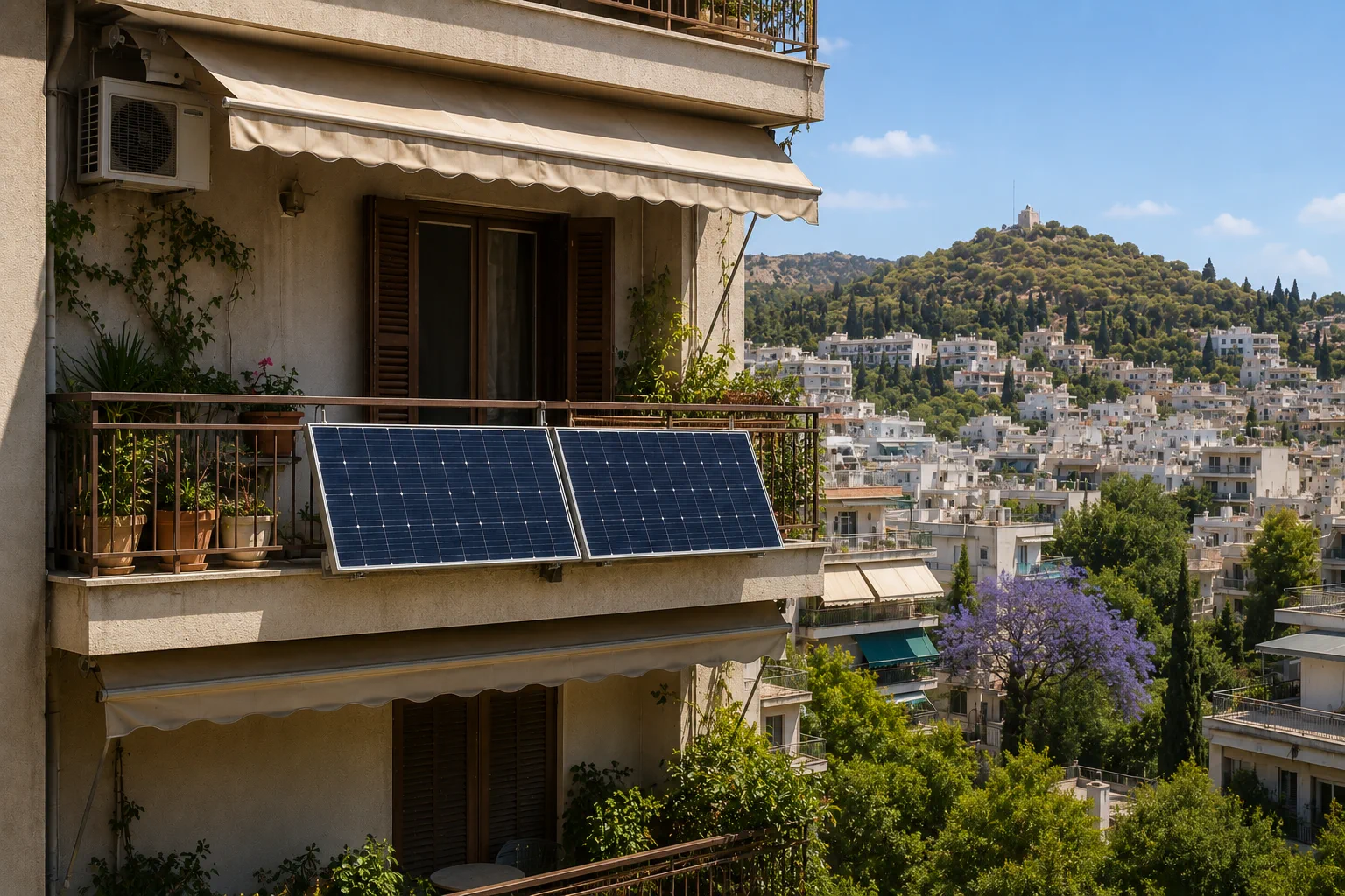 Κιτ Voltiko 400W σε μπαλκόνι